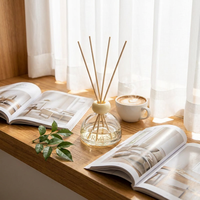 Bouteille diffuseur de parfum vide en verre personnalisée, bouteille en verre de haute qualité 100ml 200ml