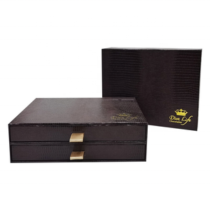 लक्जरी डबल दराज पेपर मैकरॉन बॉक्स पुनर्नवीनीकरण सामग्री अनुकूलन योग्य फूल चॉकलेट उपहार बॉक्स बिस्किट भोजन के लिए एम्बॉसिंग - Product Image 4