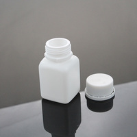 30ml en plastique blanc pharmaceutique carré pilule médecine bouteille vide Rectangle capsule emballage avec bouchon à vis inviolable
