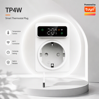 Termostat TP4W Tahan Api/Air Pemasangan Mudah 110-230V 16A Relay Desain Kontemporer untuk Sistem Pemanas Lantai