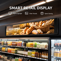 Pantalla LCD Ultra Ancha Estirada para Montaje en Pared, Señalización Digital Comercial para Aeropuertos, Disponible 24/7, OEM