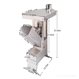 Poêle <span class=keywords><strong>à</strong></span> <span class=keywords><strong>bois</strong></span> manuel LULING HJ600 toutes saisons en acier inoxydable pour le camping - Product Image 5