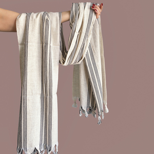 Luxury <b>Turkish</b> Striped Absorbent Hand-Loomed Lightweight Soft Sand Free Peshtemal <b>Towel</b> 70% Cotton Linen Blend Quick Dry <b>Beach</b> - Product Image 5