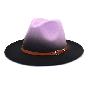 Unisex rộng vành cảm thấy Fedora Mũ người đàn ông phụ nữ Panama Trilby <span class=keywords><strong>hat</strong></span> với ban nhạc Vành Mũ Phụ Nữ Fedora - Product Image 2