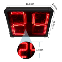 Contador Digital LED GANXIN Grande de 12 Pulgadas, Rango Editable de 0-99s, Cuenta Regresiva y Ascendente, Resistente al Agua, Reloj de 24s para Partidos de Baloncesto