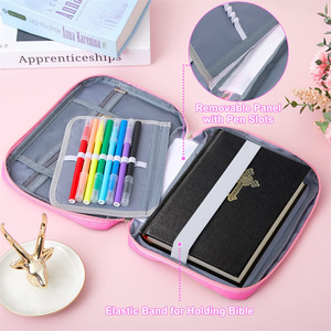 Bolsa Grande para Biblia con Asa, Accesorios para Estudio Bíblico para Niños, Estuche Multifuncional para Transportar Libros, Funda para Biblia de Iglesia - Product Image 4