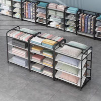 Étagère de présentation pour linge de maison, magasin de meubles, présentoir pour foulards et draps, support en bois pour oreillers, étagères de rangement pour housses de couette