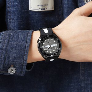 Reloj cronógrafo redondo para hombre, correa de silicona de lujo, reloj de cuarzo resistente al agua 30M, relojes al por mayor - Product Image 1