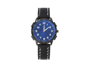 Orologio Meccanico da Uomo HYF HYF-A229, Cassa in Acciaio Inox 40mm, Cinturino in Pelle, Quadrante Analogico Sportivo Blu, Resistente all'Acqua 3BAR - Product Image 1