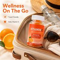 Gummies de pectine de fruits à la vitamine C 250 mg Acide ascorbique Soutien immunitaire Antioxydant Complément alimentaire Marque privée OEM