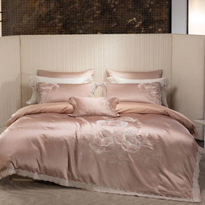 Parure <span class=keywords><strong>de</strong></span> <span class=keywords><strong>lit</strong></span> brodée en satin 100 % coton, 4/6/7 pièces, <span class=keywords><strong>vert</strong></span>, pour la maison, draps et couvre-lits en dentelle, collection très vendue - Product Image 6