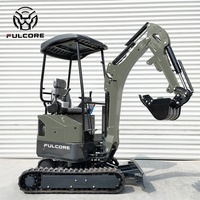 Mini-excavatrice FULCORE CE EPA EuroV certifiée ISO de 2 tonnes avec moteur caché et pompe à piston, pour travaux d'aménagement paysager et exploitation de vergers