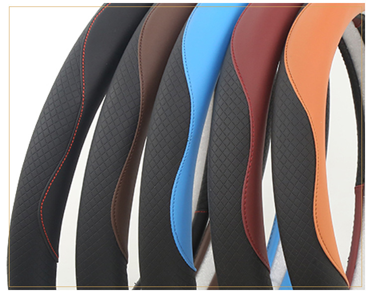 Four Seasons Sports Style Multi-Color Splicing Breathable Anti-Slip Steering Wheel Cover - Renhong S