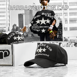 Casquette de baseball vintage sportive à 6 panneaux Barbas Hats avec broderie à motif de lettres, visière incurvée chromée, réglable, unisexe - Product Image 3