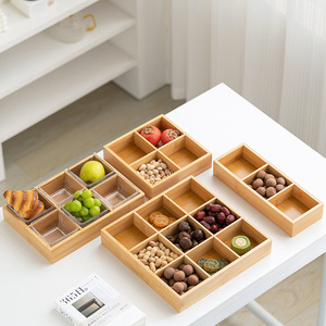Tea <b>tray</b>, fruit <b>tray</b>, <b>snack</b> <b>tray</b>, dessert <b>tray</b>, four-compartment wooden nine-compartment dried fruit <b>tray</b>, tea <b>tray</b> - Product Image 5