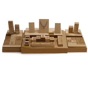 Truy cập vòng vòng Vòng trang sức hiển thị Set DIY Da lộn da trang sức đứng OEM có thể điều chỉnh cửa hàng sợi nhỏ đồ trang sức hiển thị - Product Image 2