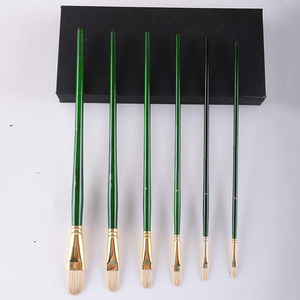 Lot de 6 Nylon <span class=keywords><strong>Laine</strong></span> <span class=keywords><strong>Vert</strong></span> Miniatures Tripolaires Mélange Artiste Brosse de Lavage <span class=keywords><strong>D</strong></span>'<span class=keywords><strong>eau</strong></span> Gouache Peinture Pinceaux - Product Image 4
