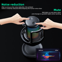Microphone dynamique sans fil DM40 Pro pour jeux, USB Type-C, suivi direct en forme de cœur AI, 20Hz-20KHz