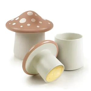 Schöne Porzellan-Butterschale solide Käsebehälter modern pilzform Arbeitsplatte französischer Keramik-Butterschale Halter mit Deckel