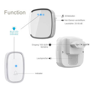 กริ่งประตูไร้สายระยะทาง300เมตรปลั๊ก EU UK US AU สมาร์ทกริ่งประตูไฟฟ้าไร้สายกันน้ำแบตเตอรี่ด้านนอกสำหรับบ้าน - Product Image 5