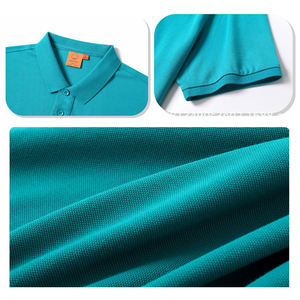 थोक कस्टम कढ़ाई मुद्रण लोगो कपास पुरुषों के काम कपड़े वर्दी गोल्फ पोलो शर्ट त्वरित सूखी सांस लेने योग्य पोलो शर्ट - Product Image 5