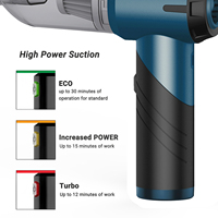 Aspirateur de voiture portable mini 3 en 1 avec une puissance élevée de 6000 à 15000 Pa, aspiration sans fil, alimenté par batterie et plus de 5 buses