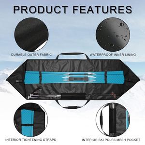 Funda de Neopreno para Esquí y Snowboard, Funda Impermeable Desmontable para Tabla de Snowboard, Bolsa Rígida de Poliéster para Esquí - Product Image 3