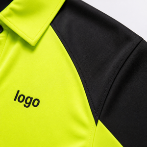 Polo de bowling personnalisé en néon acidulé, color block, streetwear de club et de fête, coupe oversize à épaules tombantes, logo personnalisé brodé, OEM - Product Image 3
