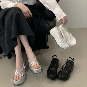 Mules décontractées à talon épais noir pour femme, collection été 2025 – Sandales à talon compensé - Product Image 2