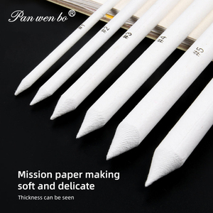 Panwenbo – Lot de 3/6 outils de dessin et d'esquisse, 6 estompesurs et tortillons en papier <span class=keywords><strong>pour</strong></span> étudiants - Product Image 2