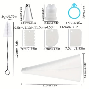 <span class=keywords><strong>Set</strong></span> <span class=keywords><strong>di</strong></span> 34 Accessori per Torte, Kit <span class=keywords><strong>di</strong></span> Ugelli in Acciaio Inox e Sacchetti per <span class=keywords><strong>Pasticceria</strong></span>, Utensili da Forno - Product Image 2