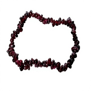 Wholesale Semi-Precious Stone Crafts Natural Crystal Garnet Stone Chips <b>Bracelet</b> - Product Image 1