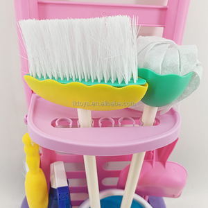 Lucky Toys Kit de nettoyage en gros, ensemble de jeu d'imitation, <span class=keywords><strong>balai</strong></span>, serpillière, seau à fumier, brosse, pulvérisateur, <span class=keywords><strong>chariot</strong></span> de nettoyage - Product Image 2