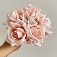 Bouquet de roses artificielles multicolores en soie, prix de gros compétitif, pour la décoration de bureau, de maison, de mariage et de fête