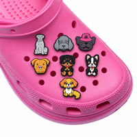 Breloques pour chaussures en PVC pour chiens, accessoires de chaussures, nœuds et pinces, décorations de chaussures, breloques à clipser en forme de fleur, bijoux personnalisés pour hommes