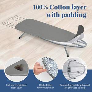 Planche à repasser portable résistante à la chaleur, pliable, mini, avec support pour fer à repasser, multifonction, détachable, porte-vêtements - Product Image 3
