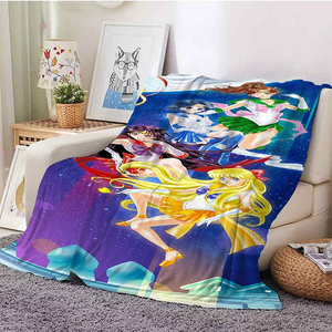 High Quality Small MOQ Custom Print 3D Cute Cartoon Mouse Anime Fleece Flannel <b>Plush</b> Blanket Queen Size 150x200cm 60*80 Inches - Product Image 1