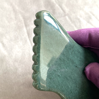 Outil de massage facial en jade néphrite HSB authentique en forme de S, pierre Gua Sha pour sculpter le visage et la mâchoire, réduire les gonflements, masseur facial musical