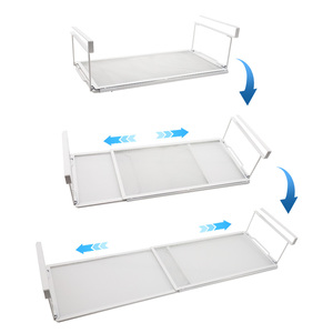 Treo giỏ dưới bàn kệ lưu trữ Kệ phân vùng dây lưới kim loại Giày giá không gian tách công cụ dưới tủ tổ chức - Product Image 3