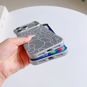 Camellia Pattern Fabric Full Wrap Protection Shockproof Anti-Drop <b>Camera</b> Protect Magnetic Mobile Phone Cases For iPhone 17 Pro - Product Image 5