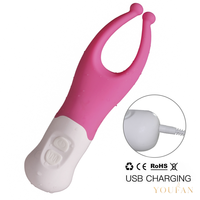 Vibrateur pour femmes à commande manuelle, moteur unique, stimulation double tête, 9 vitesses, prise USB/DC, étanche IPX5, port de charge, silencieux 40 dB