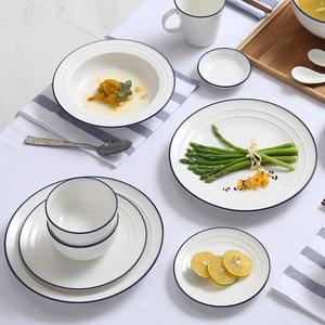 <span class=keywords><strong>Vajilla</strong></span> de Alta Gama para el Hogar, Platos Planos con Diseños de Flores Blancas, Estilo Dubái Abaya, Venta al Por Mayor - Product Image 3