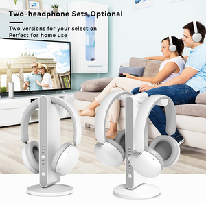 Casque TV sans fil pour seniors avec Qualcomm <span class=keywords><strong>AptX</strong></span> à faible latence, transmetteur optique RCA AUX, station de charge, sans décalage audio - Product Image 3