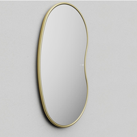 Miroir de salle de bain intelligent mural à commande tactile rotative, éco-responsable, avec cadre en alliage d'aluminium moderne et LED