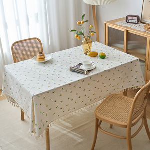 <span class=keywords><strong>Nappe</strong></span> carrée <span class=keywords><strong>en</strong></span> <span class=keywords><strong>toile</strong></span> de style pastoral avec dentelle à pompons, <span class=keywords><strong>nappe</strong></span> décorative <span class=keywords><strong>en</strong></span> tissu tendance pour la maison, les mariages, les fêtes et les événements - Product Image 5