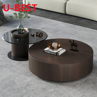 Meubles de salon U-BEST, table basse en marbre et acier inoxydable doré, table basse de luxe, tables basses modernes