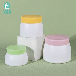 Envase <span class=keywords><strong>de</strong></span> Plástico <span class=keywords><strong>de</strong></span> Doble Pared YAN Packaging, Blanco Mate, 15g 30g 50g, con Tapa <span class=keywords><strong>de</strong></span> Color, para Crema Corporal y Facial, Buen <span class=keywords><strong>Precio</strong></span> - Product Image 1