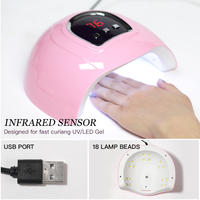 Kit professionnel de vernis à ongles avec ensemble acrylique et gel, lampe LED UV, outils d'extension d'ongles en forme de main