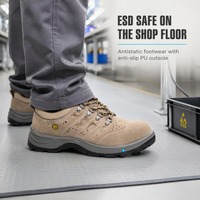 Chaussures de sécurité ESD, embout en acier, antistatiques, antidérapantes, résistantes aux perforations, pour la construction en usine
