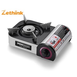 Réchaud à gaz portable et léger pour le camping en plein air, style simple, en acier, barbecue manuel - Product Image 1